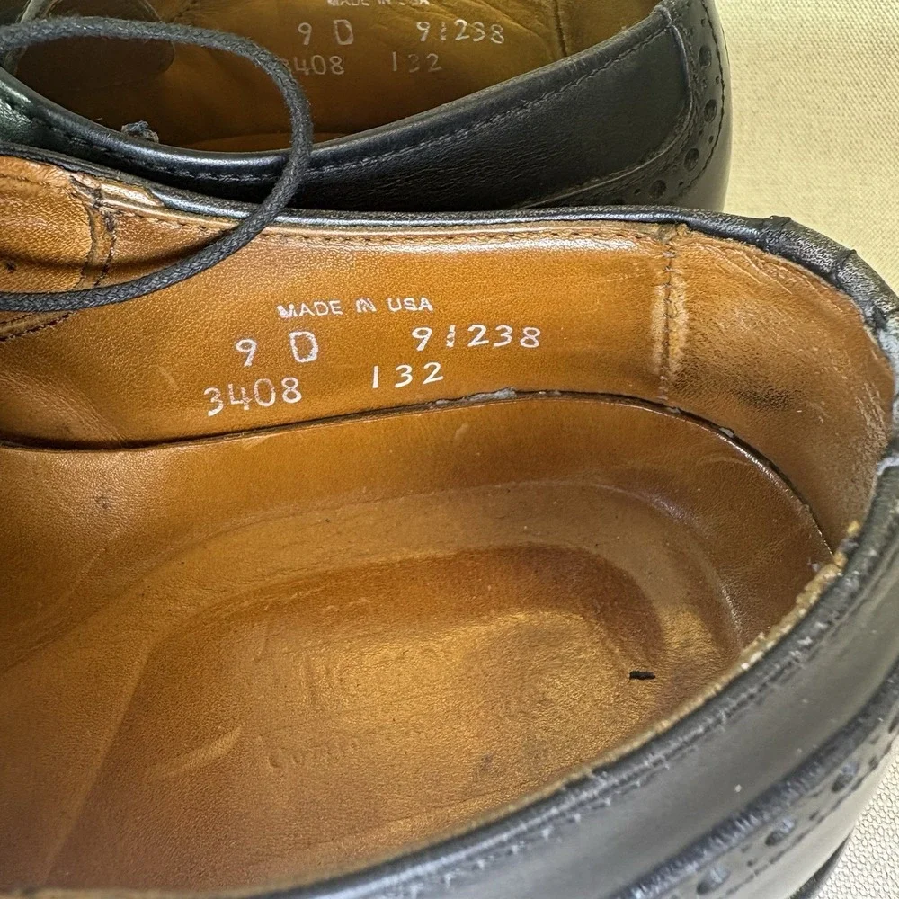 Allen Edmonds Bentley Black Men Oxford Shoe Lace Up Dress Shows Size 9D